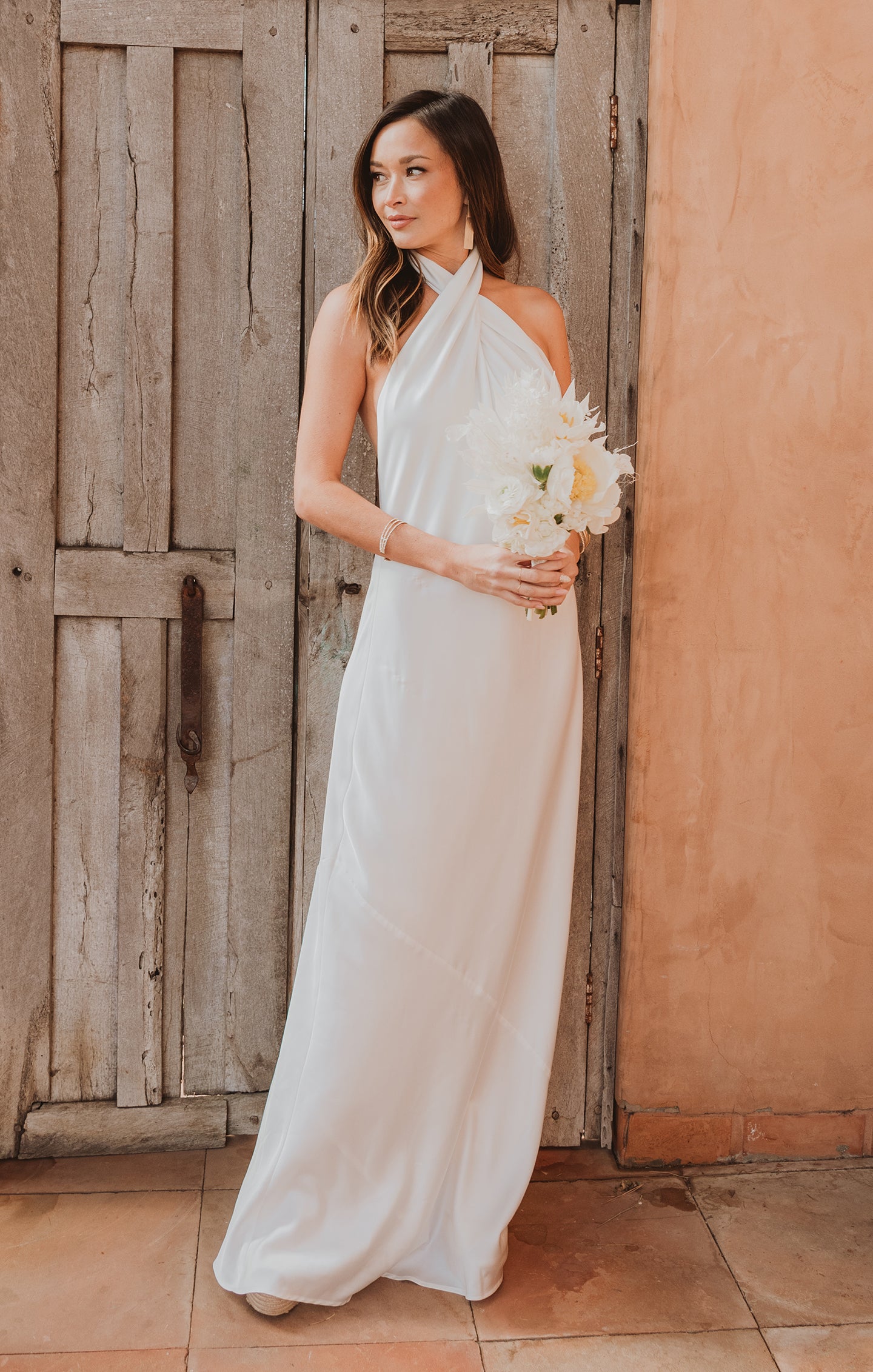 Jasmine Halter Maxi Dress ~ Ivory Luxe ...